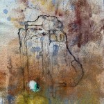 Jiná Duha / Another Rainbow Drawing – Eye natural pigments, handmade paper, ink drawing přírodní pigmenty, ruční papír, kresba