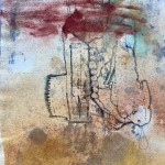 Jiná Duha / Another Rainbow Drawing – Island natural pigments, handmade paper, ink drawing přírodní pigmenty, ruční papír, kresba